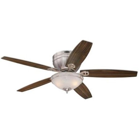 BRILLIANTBULB 52 in. Indoor Ceiling Fan with LED Light Kit Brushed Nickel BR1638819